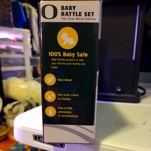 Oregon Ducks Wooden Baby Rattels